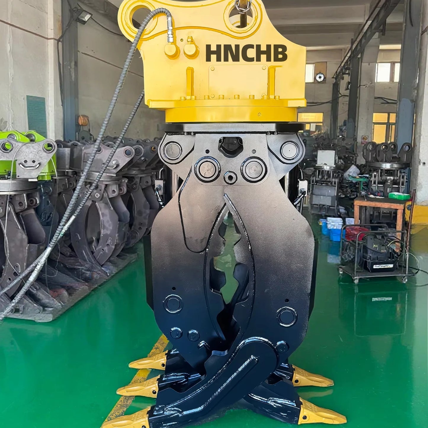 360 Degree Rotating Excavator Construction Machinery Attachments Hydraulic Log Grapple Stone Grab