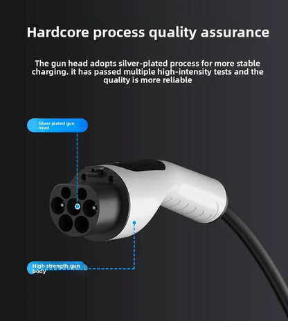 7KW Portable EV Charger for Tesla & BYD with Free Grounding, New Energy Vehicle Home and Outdoor Charging Station