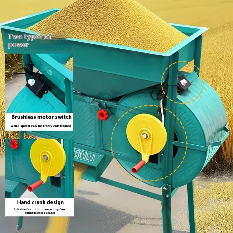 High Efficiency Grain Sorting and Seed Cleaning Machine Agriculture Winnower and Vibration Screening Machine