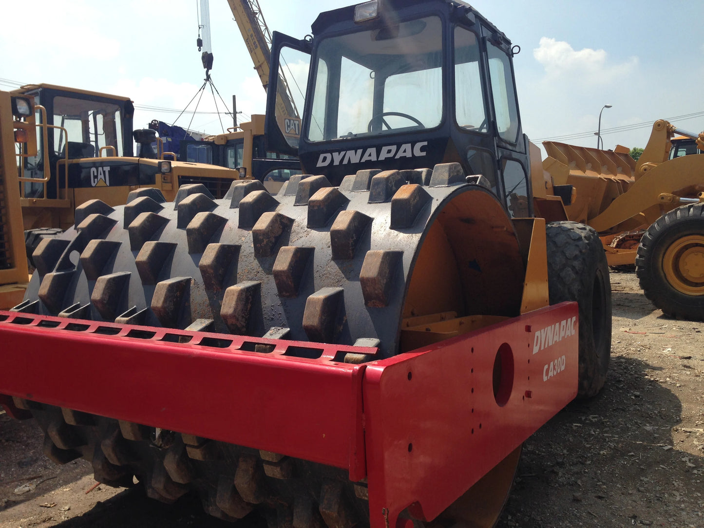 Excellent Low Price Used Dynapac CA30D Road Roller Sheep-foot Bumper Secondhand Road Roller Compactor CA25D Sale Engine