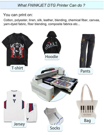 New Design With Automatic Maintenance Direct to T-shirt Printing Fninkjet Top 10 Fastest DTG Printer