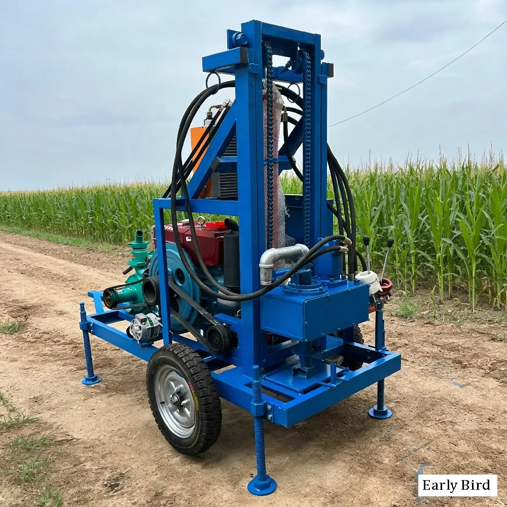 Portable Water Well Drilling Rig 50m 100m 150m Deep Borehole Drilling Machine