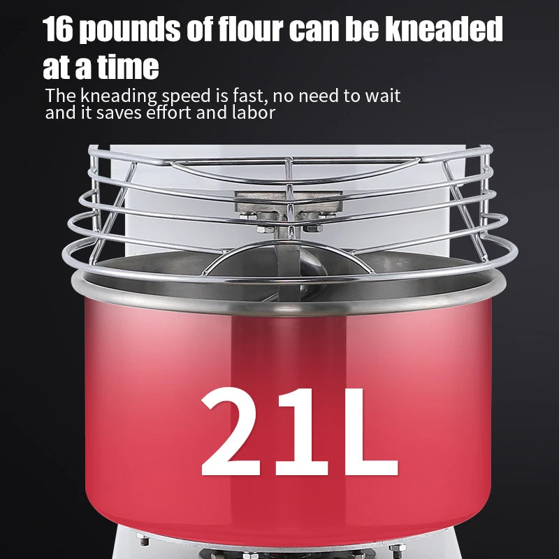 10L Commercial Dough Mixer - Heavy Duty Kneading Machine for Bakery & Pasta