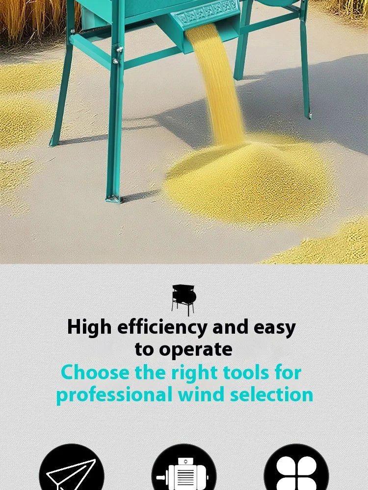 High Efficiency Grain Sorting and Seed Cleaning Machine Agriculture Winnower and Vibration Screening Machine