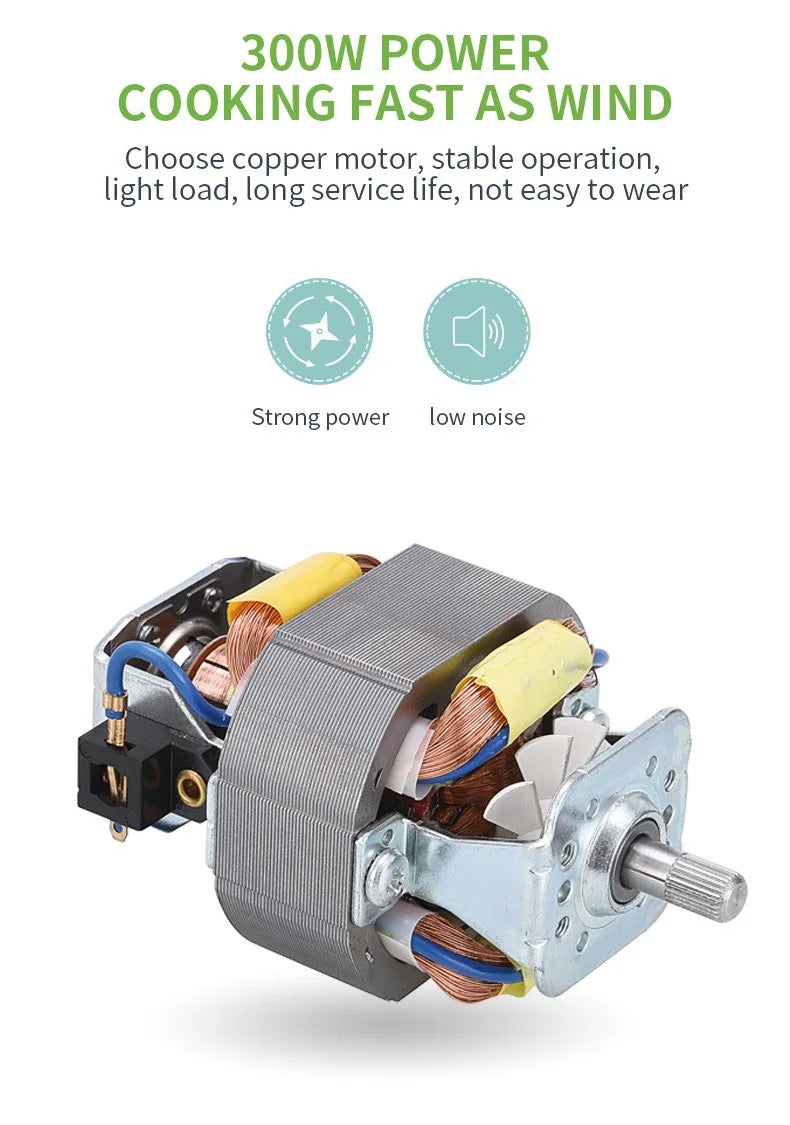 1000w Electric Blender Handheld Home Use 4 Blades Hand Mixer for Kitchen Fast Easy Clean Blender