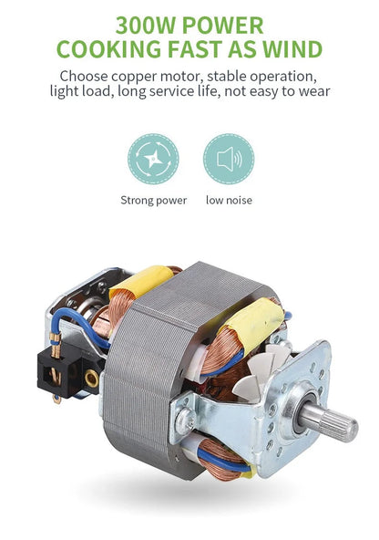 1000w Electric Blender Handheld Home Use 4 Blades Hand Mixer for Kitchen Fast Easy Clean Blender