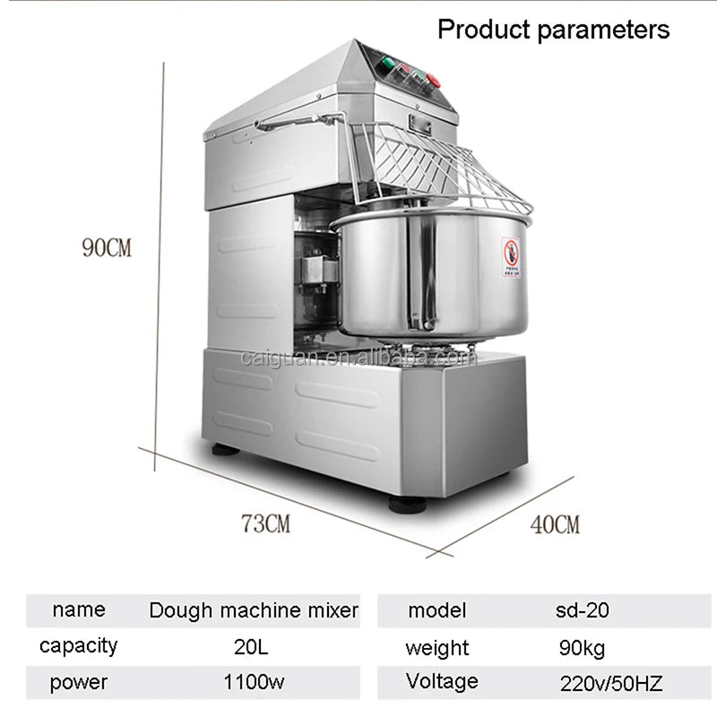 10l 15l 20l 25l 30l 40l 50l 60l 80l 100l Commercial Food Mixer Dough Mixer Food Multifunction Mixer for Bakery