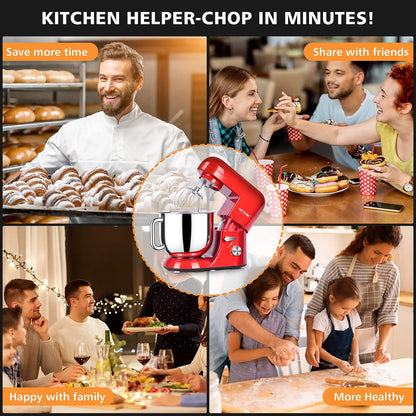 5/6.5 Dough Baking Mixer Electric Planetary Stand Mixer Home Kitchen Appliance for Cake and Bread Preparation