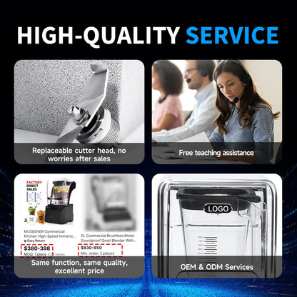 Moseener Stainless Steel Blender Multifunctional Home Kitchen Appliances Electric Fruit Smoothie Food Juicers Mixer Blenders