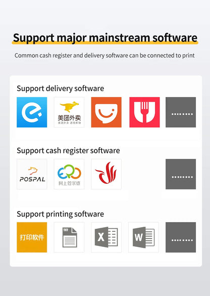 Thermal Receipt Printer, 58mm Max-Width POS Printer with High-Speed Printing Small POS Bill Printer for Restaurant Sales Retail