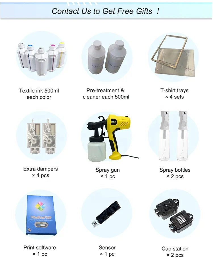 New Design With Automatic Maintenance Direct to T-shirt Printing Fninkjet Top 10 Fastest DTG Printer