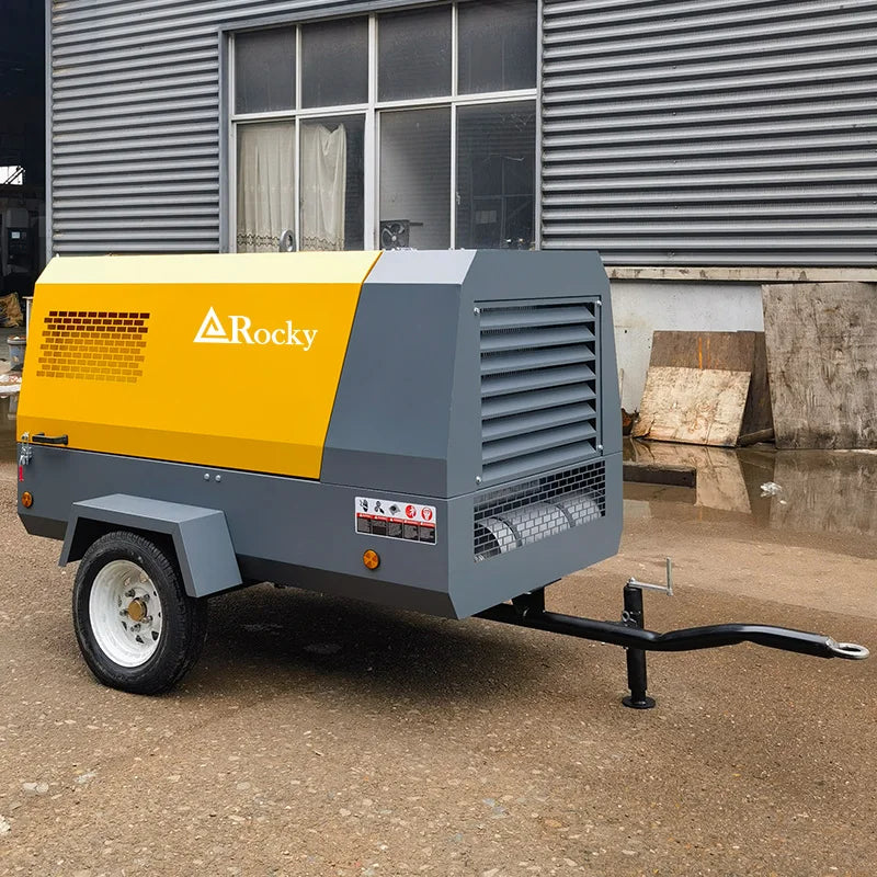 Portable 5m³/min (185CFM) Diesel Screw Air Compressor 8 Bar with XICHAI Engine for Mining & Construction