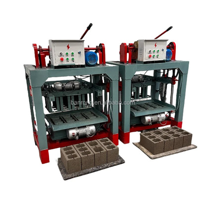 Small Scale Concrete Building Block Production Line BR4-40 Cement Hollow Brick Block Making Machinery for Sale