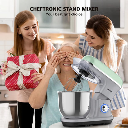5L 1500W Electric Stand Mixer Kitchen Tilt-Head Cake Food Mixer with 6-Speed Durable Plastic Housing and Beater Ejector Button