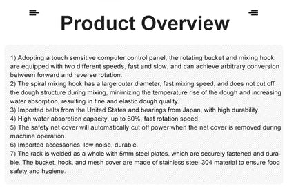 High Quality Commercial Bread Making Machine Taiwan Dough Mixer 15kg 25kg 50kg 75kg 100kg Bakery 10kg Bread Dough Mixer