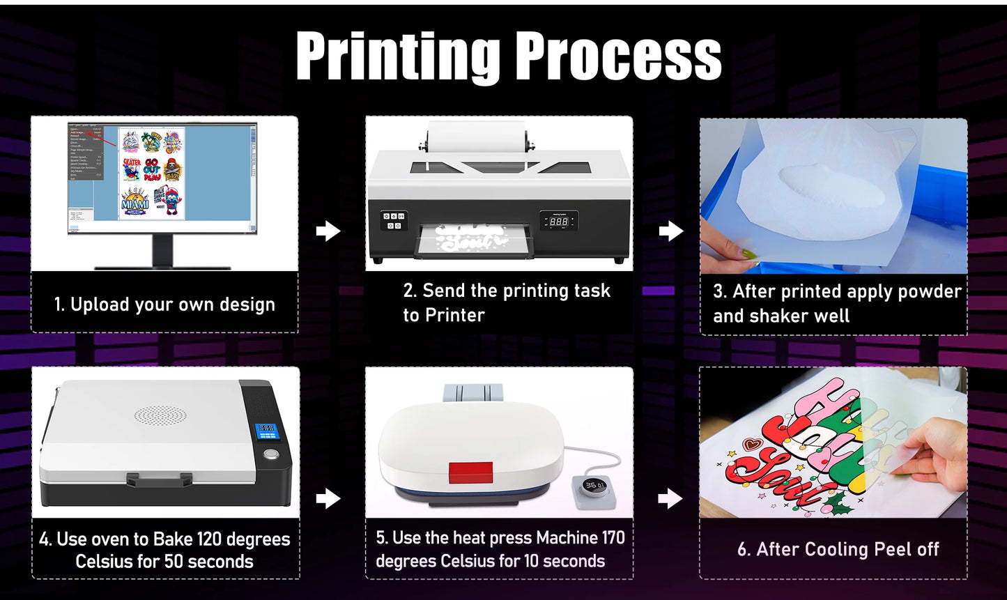 Impresora Digital Inkjet A4 Dtf Printer L1800 L805 Mini DTF Tshirt Printing Machine  Direct to Film Transfer Printer