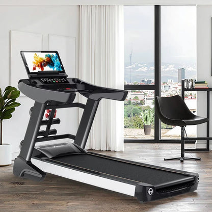 Hot Seller Luxury Large LED Screen Electric Treadmill Foldable Multi-Function Wireless Touch Shock Absorption for Home Exercise