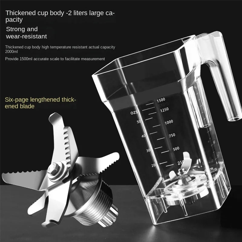 Commercial High-Power Multi-Functional Automatic Electric Smoothie Blender 2L Fruits Food Juicer Mixer for Milk Tea Shops Use