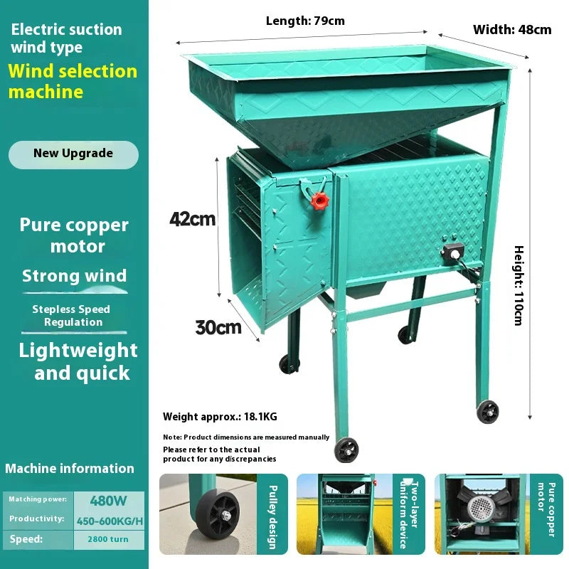 High Efficiency Grain Sorting and Seed Cleaning Machine Agriculture Winnower and Vibration Screening Machine