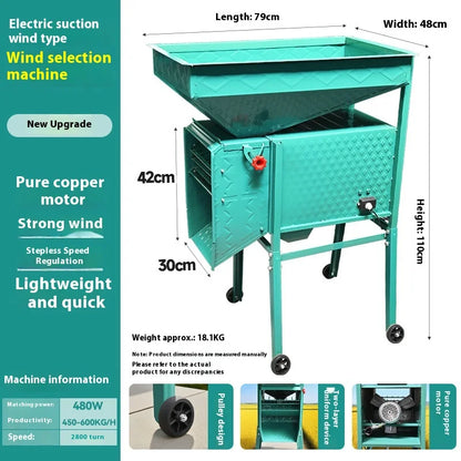 High Efficiency Grain Sorting and Seed Cleaning Machine Agriculture Winnower and Vibration Screening Machine