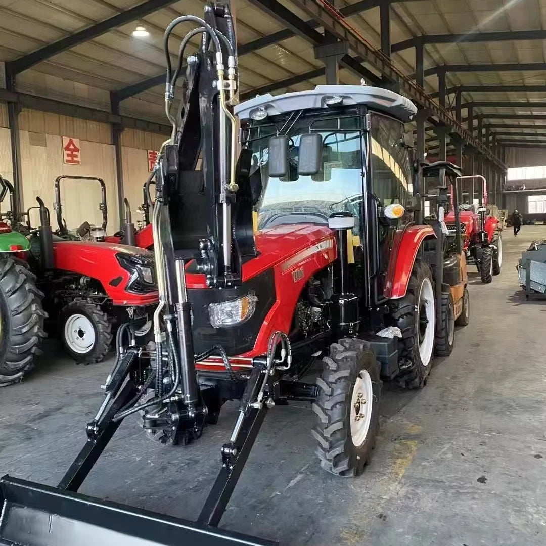 Optimized Performance 70HP 4WD Agricultural Tractor Compact Front Loader High-Torque Crawler Gear Drive High Safety Core Motor