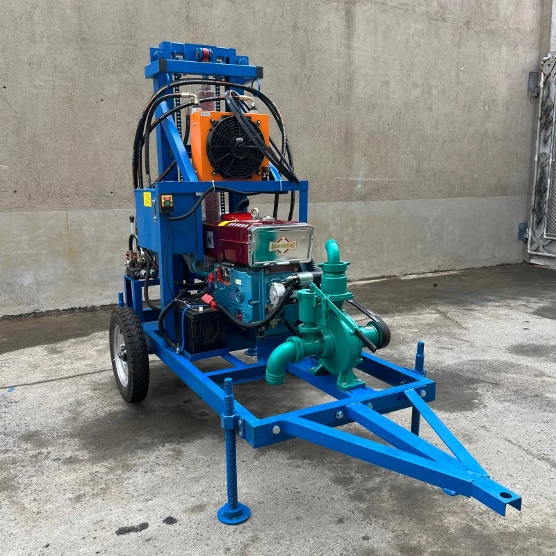 Portable Water Well Drilling Rig 50m 100m 150m Deep Borehole Drilling Machine