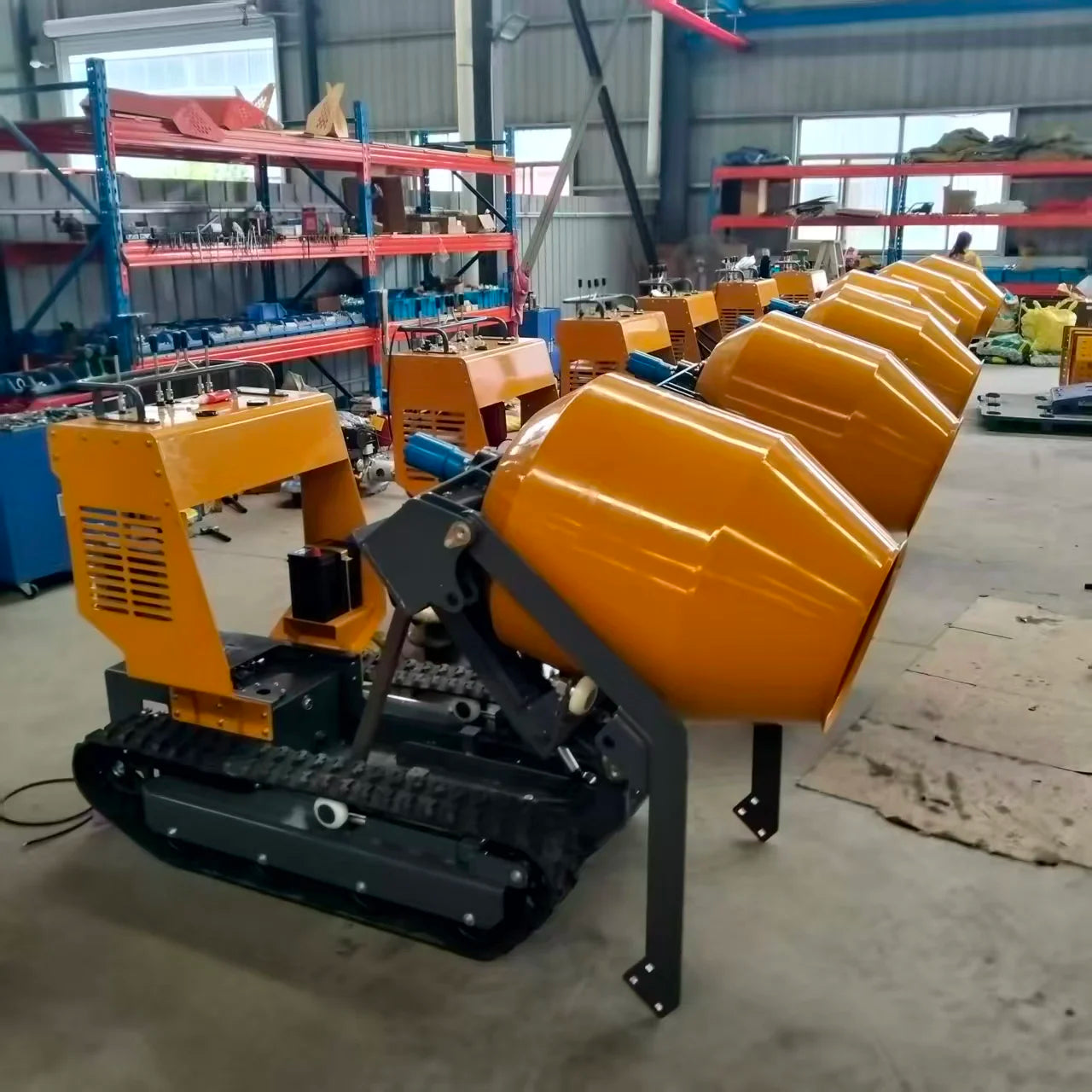 Mini Crawler Concrete Mixer Truck, Mini Crawler Transport Vehicle, Dump Truck, Crawler Dump Truck with Concrete Mixer
