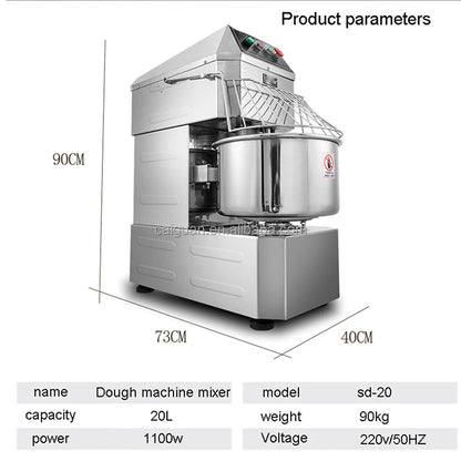 10l 15l 20l 25l 30l 40l 50l 60l 80l 100l Commercial Food Mixer Dough Mixer Food Multifunction Mixer for Bakery