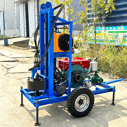 Electric Small Diesel Engine Hydraulic Portable Mine Drilling Rigs Diesel Underground Borehole Water Well Drilling Rig Machine