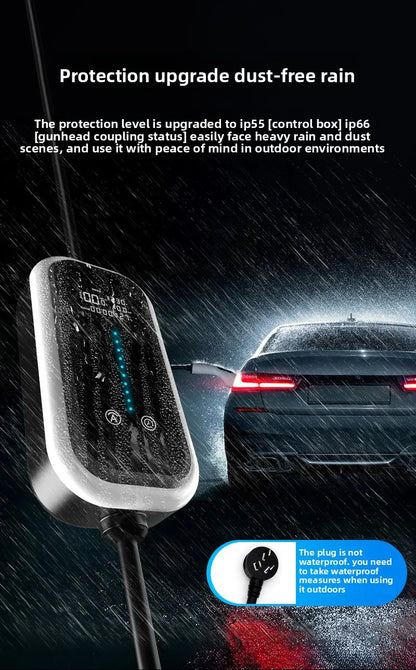 7KW Portable EV Charger for Tesla & BYD with Free Grounding, New Energy Vehicle Home and Outdoor Charging Station