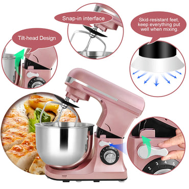 Ready Stock 7L Tilt-Head Stand Mixer Commercial Manufacture Bakery Bread Dough Mixer Used for Bread