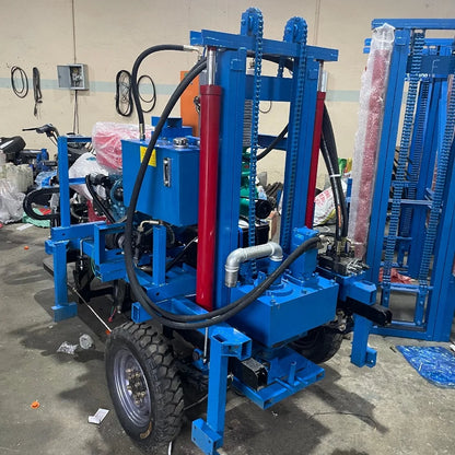 Hot Selling 100m, 150m, 200m Motorcycle Water Well Drilling Rig Factory on Sale