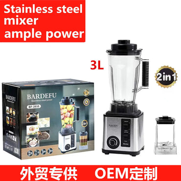 2024 New SILVER CREST Bardefu 8500W 3L Commercial Kitchen Stainless Steel Professional Heavy-Duty Electric Blender Household