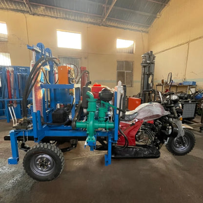 Hot Selling 100m, 150m, 200m Motorcycle Water Well Drilling Rig Factory on Sale
