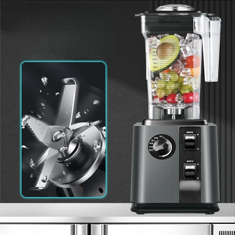 Commercial High-Power Multi-Functional Automatic Electric Smoothie Blender 2L Fruits Food Juicer Mixer for Milk Tea Shops Use