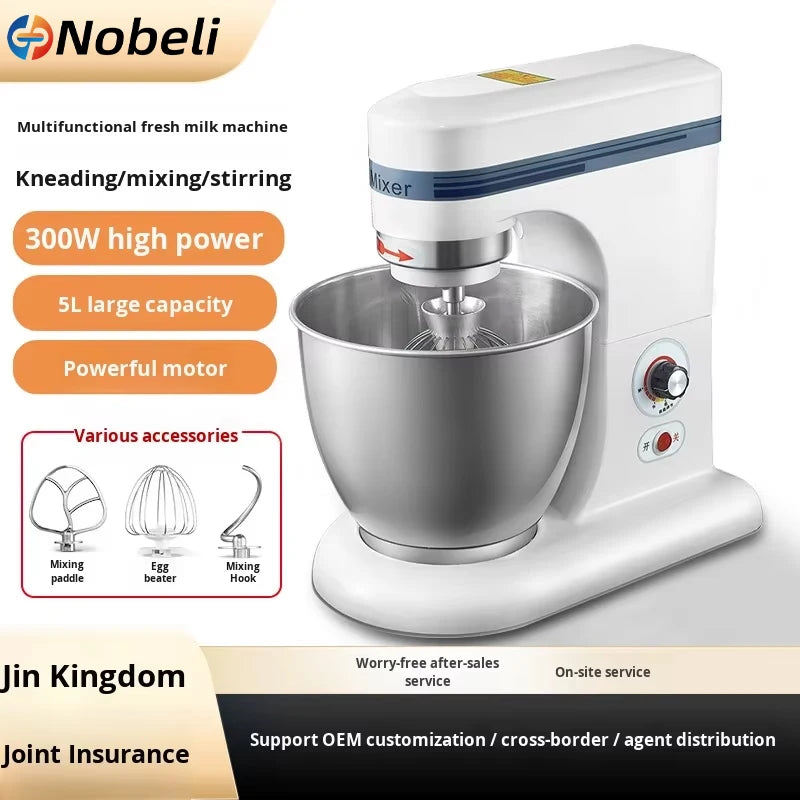 Factory Direct Commercial Fully Automatic Milk Cream Egg Mixer 5-Bowl 304 Stainless Steel High Productivity Bakery