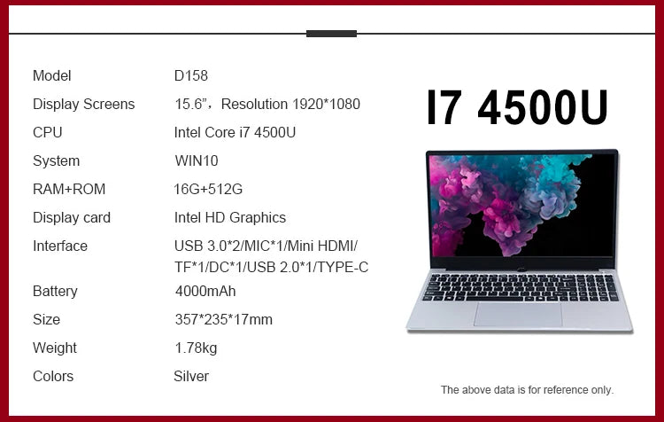 Hot Sale Factory Direct 15.6 Inch Laptop Core I7 10Th Gen New  Notebook Computer I7 Gaming Laptop De Segunda Mano Computadoras