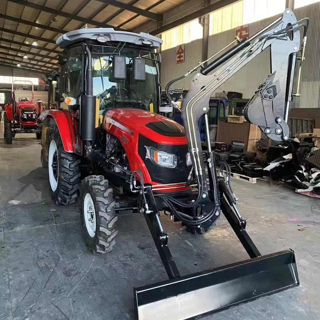 Optimized Performance 70HP 4WD Agricultural Tractor Compact Front Loader High-Torque Crawler Gear Drive High Safety Core Motor
