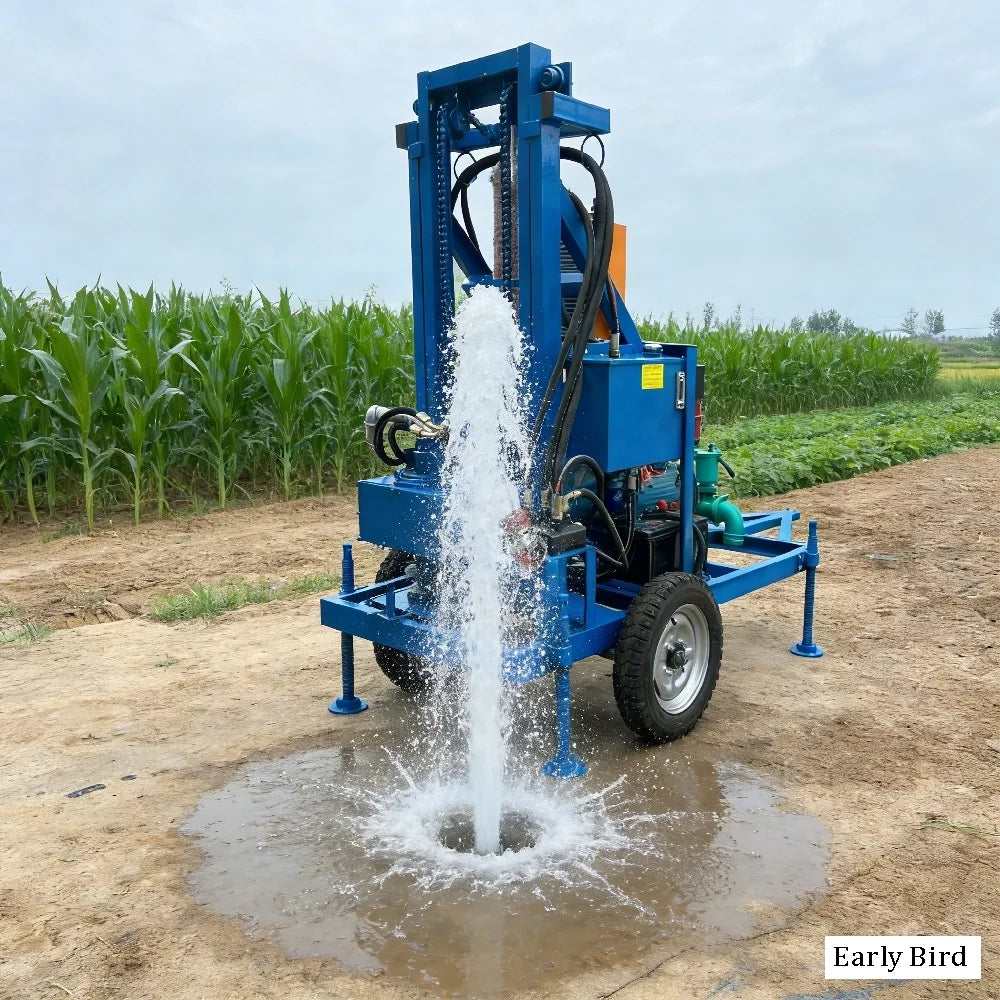 Portable Water Well Drilling Rig 50m 100m 150m Deep Borehole Drilling Machine