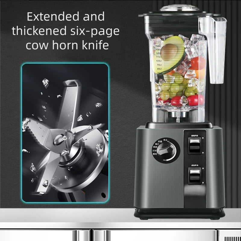 Commercial Kitchen 2L Large Capacity Smoothie Machine Electric Variable Speed Fruits Food Blender Mixer for Household Use