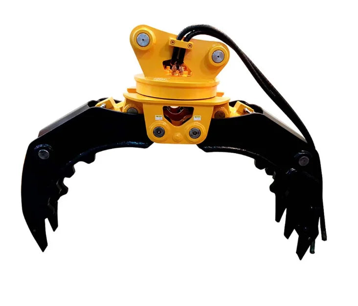 360 Degree Rotating Excavator Construction Machinery Attachments Hydraulic Log Grapple Stone Grab