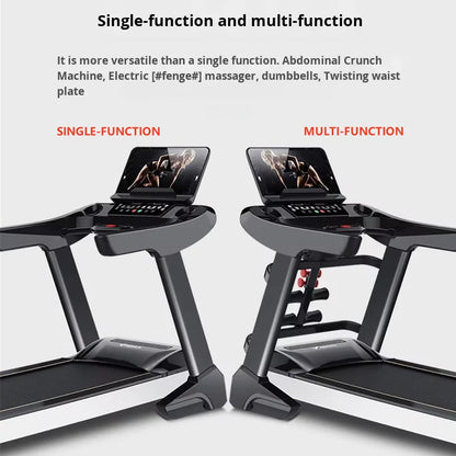 Hot Seller Luxury Large LED Screen Electric Treadmill Foldable Multi-Function Wireless Touch Shock Absorption for Home Exercise