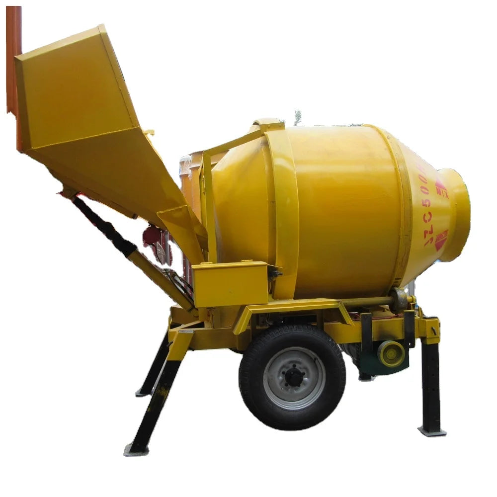 MINLE High Mixing Quality  10 14 15 M³/H Self Loading Mobile  Reversing Diesel Concrete Drum Mixer With Pump