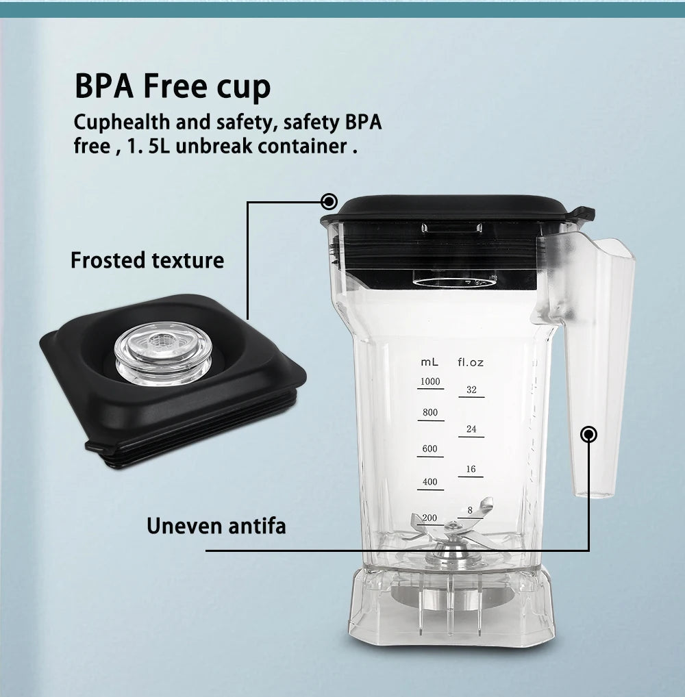 ITOP Heavy Duty Commercial Blender Ice Smoothies Crusher Food Mixer Juicer Food Processor With Reprograming Function