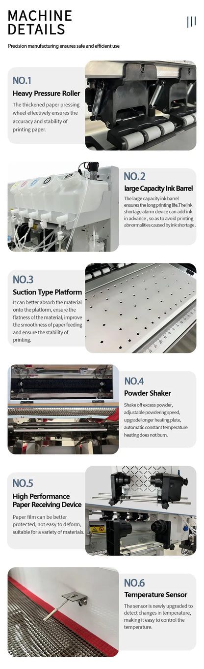 Audley Dtf Printer 30cm A3 Xp600 F1080 Head Dtf Film Printer for t Shirts