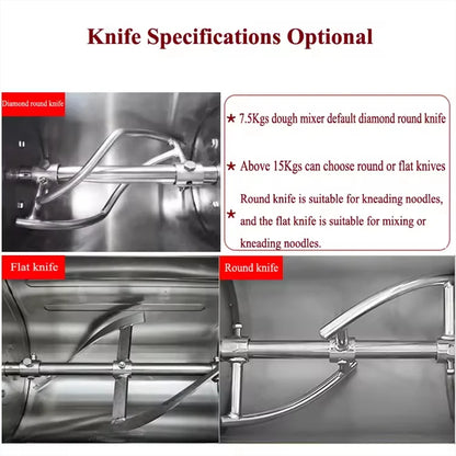 Automatic 15kg-50kg Stainless Steel Horizontal Spiral Bread Dough Mixer Machine Flour & Biscuit Mixer for Bakeries for Wheat