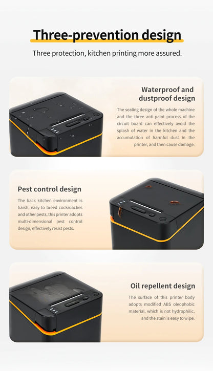 Thermal Receipt Printer, 58mm Max-Width POS Printer with High-Speed Printing Small POS Bill Printer for Restaurant Sales Retail