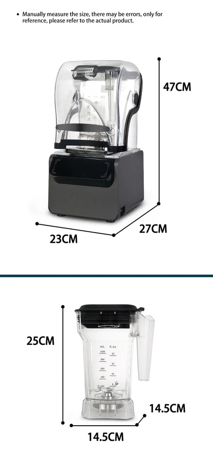 ITOP Heavy Duty Commercial Blender Ice Smoothies Crusher Food Mixer Juicer Food Processor With Reprograming Function