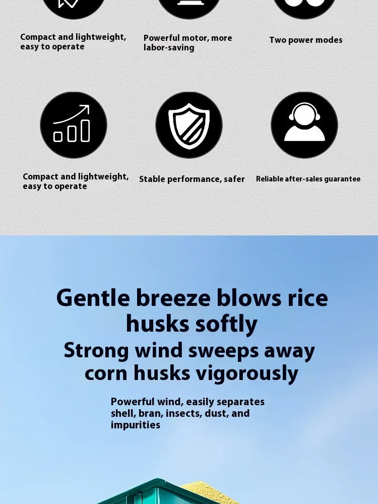 High Efficiency Grain Sorting and Seed Cleaning Machine Agriculture Winnower and Vibration Screening Machine