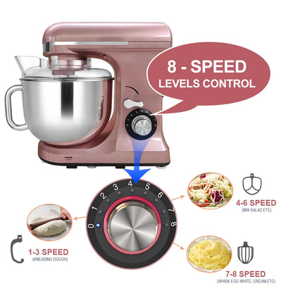 Ready Stock 7L Tilt-Head Stand Mixer Commercial Manufacture Bakery Bread Dough Mixer Used for Bread